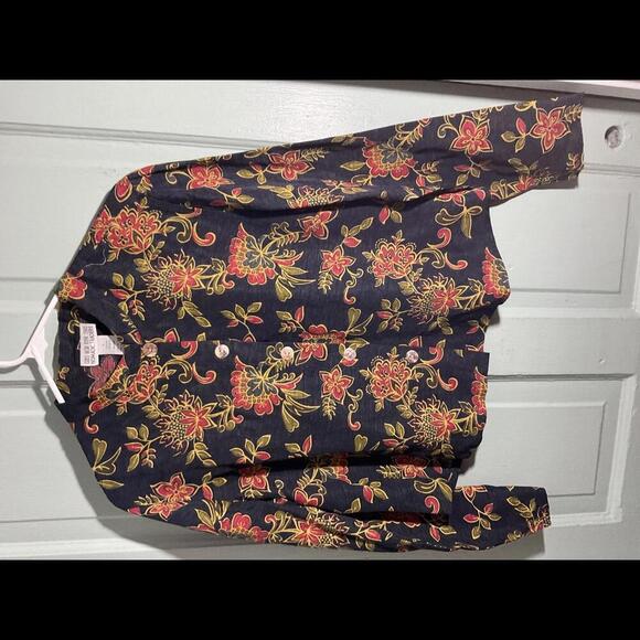 NTCO Nomadic Traders Linen/ Silk Button Up Blouse Size Large - Picture 3 of 8